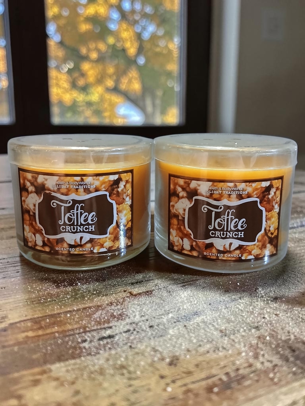 Bath & Body Works Toffee Crunch Mini Scented Candle - Amber